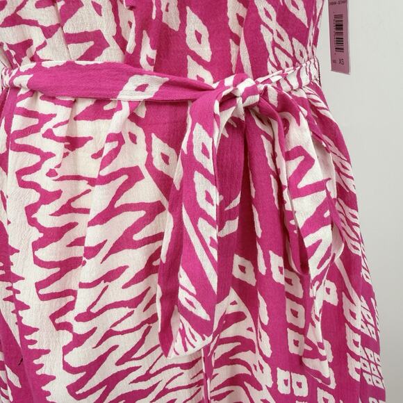 Natori Getaway Midi Dress Pink Lightweight Cotton Boho XS Resort Vacation Summer - Picture 5 of 9